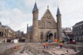 Het team archeologie van de gemeente den Haag aan het werk op het Binnenhof