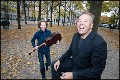 Marcel Verreck en Paul Pleijsier in actie op het Lange Voorhout