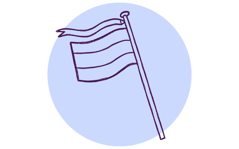 Tekening van de Nederlandse vlag 