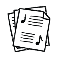 Tekening Bladmuziek