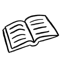 Tekening van een boek