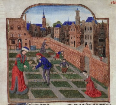 kruidentuin in Piero de’Crescenzi, ca. 1500. British Library, Londen 